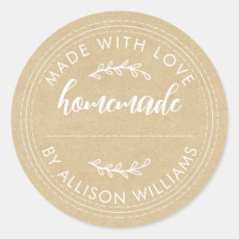 Rustikale, hausgemachte Backwaren Jam Can Kraft Runder Aufkleber