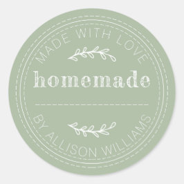 Rustikale, hausgemachte Backwaren Jam Can Laurel G Runder Aufkleber