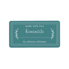 Rustikale, hausgemachte Backwaren Jam Canning Aqua Adressaufkleber