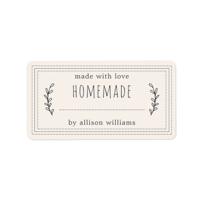 Rustikale, hausgemachte Backwaren Jam Canning Ivor Adressaufkleber (Vorne)