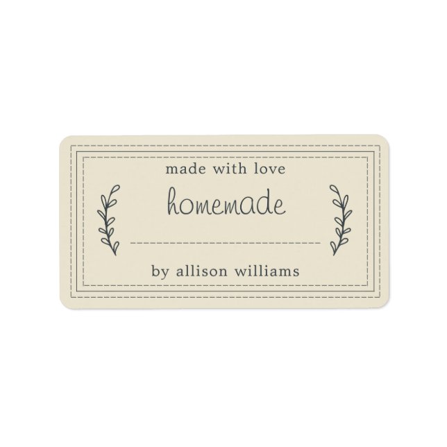 Rustikale, hausgemachte Backwaren Jam kann antikes Adressaufkleber (Vorne)