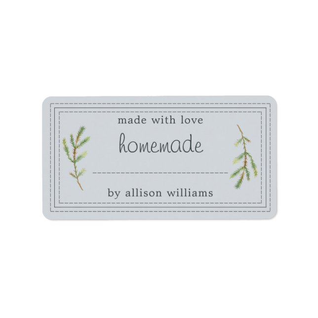 Rustikale hausgemachte Backwaren Marmelade Can Pas Adressaufkleber (Vorne)