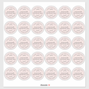 Rustikale hausgemachte Blaubeere, Marmelade, Paste Aufkleber