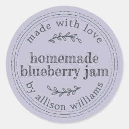 Rustikale hausgemachte Blueberry Jam Canning Lila Runder Aufkleber
