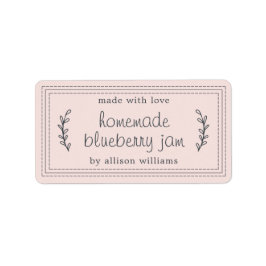Rustikale hausgemachte Blueberry Jam Canning Paste Adressaufkleber