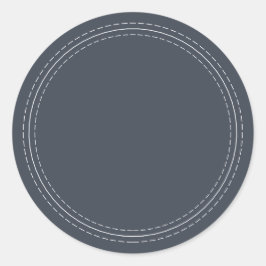 Rustikale, hausgemachte einfache dunkelblaue Schri Runder Aufkleber