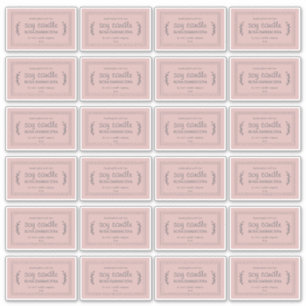 Rustikale, hausgemachte Sojakandle-Labels 24x Silb Aufkleber