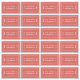 Rustikale, hausgemachte Sojakandle Labels 24x warm