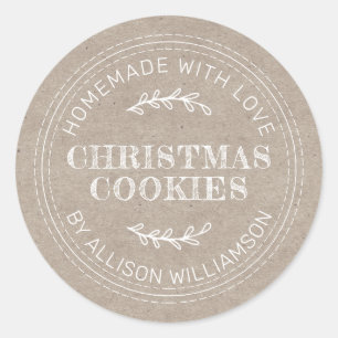 Rustikale, hausgemachte Weihnachtskochteile - Papi Runder Aufkleber