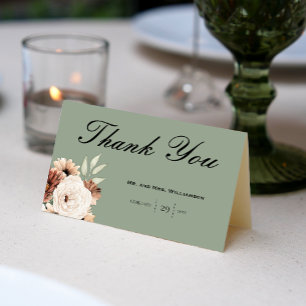 Rustikale Heiratsaufnahme Dankeskarte