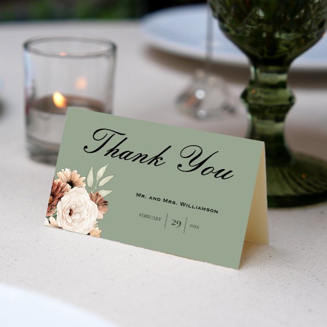 Rustikale Heiratsaufnahme Dankeskarte (Von Creator hochgeladen)