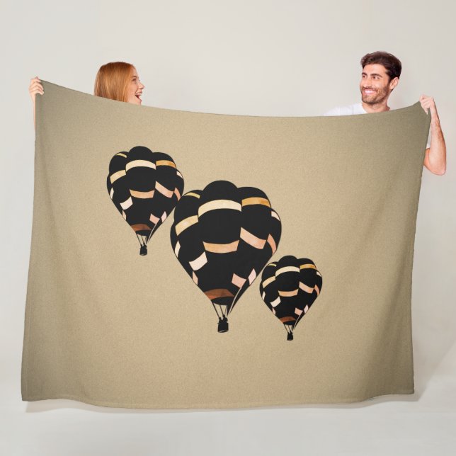 Rustikale Heißluftballons Fleecedecke (Beispiel)