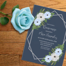 Rustikale hellblaue und weiße Blumen-Quinceañera