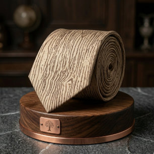 Rustikale helle Holzkorn-Textur-Muster Krawatte