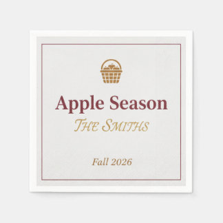 Rustikale Herbst-Obstgarten Apfelpflück-Picknick-S Serviette
