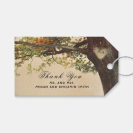 Rustikale Herbstbaume Geschenkanhänger