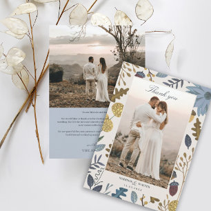 Rustikale Herbstblätter fallen Dankeschön zur Hoch Einladung