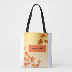 Rustikale Herbstblätter Herbstlaub Personalisiert Tasche