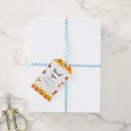 Rustikale Herbstblätter-Hochzeit Geschenkanhänger