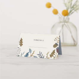 Rustikale Herbstblätter Hochzeit im Herbst Platzkarte