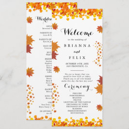 Rustikale Herbstblätter-Hochzeit Programm