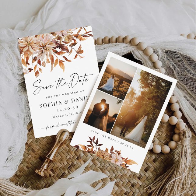 Rustikale Herbstblätter Save-the-Date-Karte Save The Date (Von Creator hochgeladen)