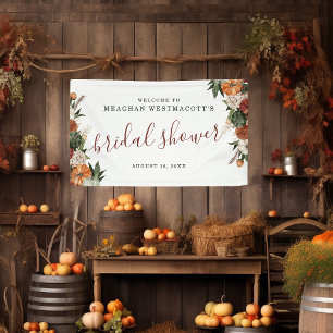 Rustikale Herbstblumen   Hochzeitsdusche Willkomme Banner