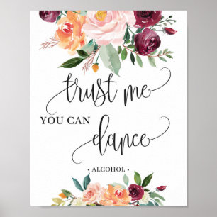 Rustikale Herbstblumen vertrau mir, du kannst tanz Poster