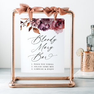 Rustikale Herbstblütenhochzeit Bloody Mary Bar Sig Poster