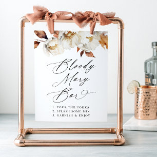 Rustikale Herbstblütenhochzeit Bloody Mary Bar Sig Poster