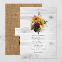 Rustikale Herbstblütenhochzeit QR-UAWG
