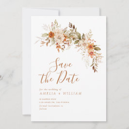rustikale Herbstblütenhochzeit retten das Datum Save The Date