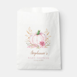 Rustikale Herbstboho Pumpkin Baby Girl Dusche Geschenktütchen