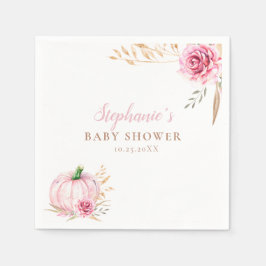 Rustikale Herbstboho Pumpkin Baby Girl Dusche Serviette