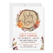 Rustikale Herbstdusche Einladung