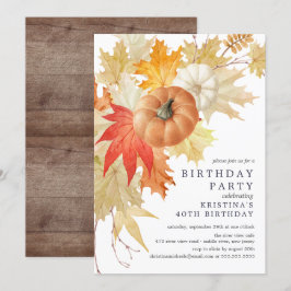 Rustikale Herbsteinladung Einladung