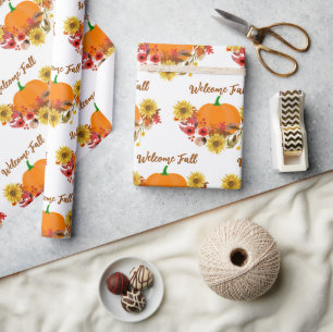 Rustikale Herbsternte / Willkommene Herbstbastelei Geschenkpapier