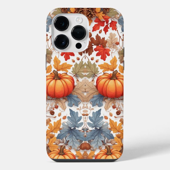 Rustikale Herbstfarben bemalt Pumpkins iPhone 14 Pro Max Hülle (Rückseite)