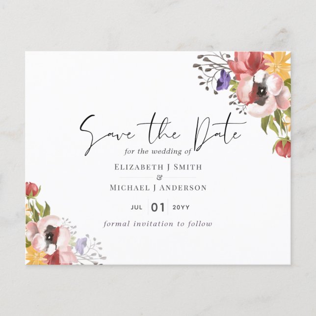 Rustikale Herbstfarben Hochzeitskollektion - Budge (Vorderseite)