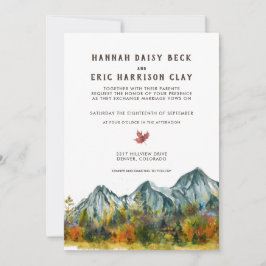 Rustikale Herbsthochzeit Einladung