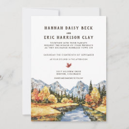 Rustikale Herbsthochzeit - Einladung