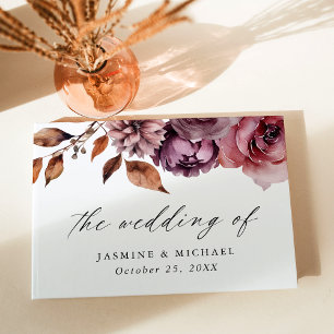Rustikale Herbsthochzeit Marsala Floral Wedding Gästebuch