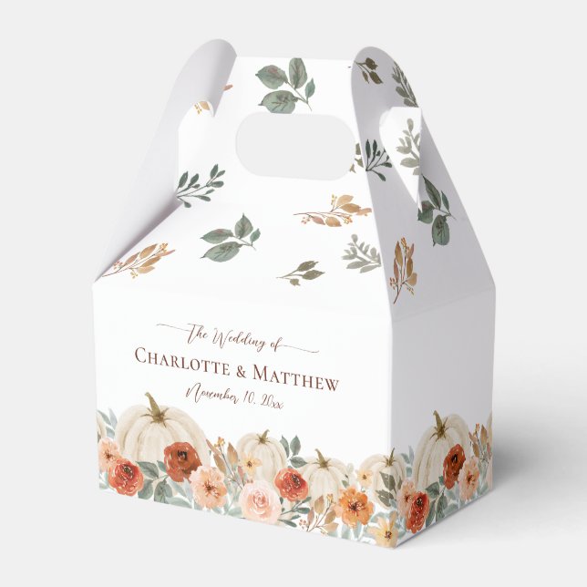 Rustikale Herbsthochzeit von Boho Geschenkschachtel (Vorderseite)