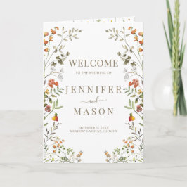 Rustikale Herbsthochzeit Wildblume florale Hochzei Programm