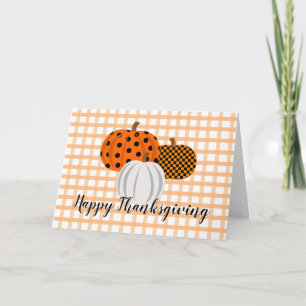 Rustikale Herbstkürbisse Schöne Thanksgiving-Grüße Karte