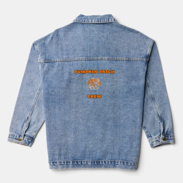 Rustikale Herbstkürme Blumenkins Blätter Classic Jeansjacke (Rückseite)