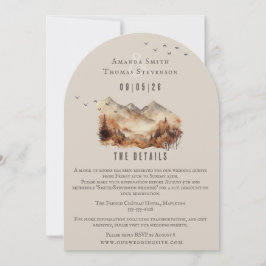 Rustikale Herbstlandschaft - Ausweis Einladung