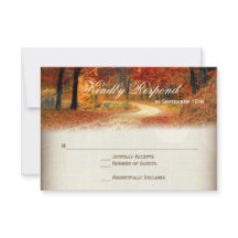 Rustikale Herbstlaub Herbst Hochzeitskarten