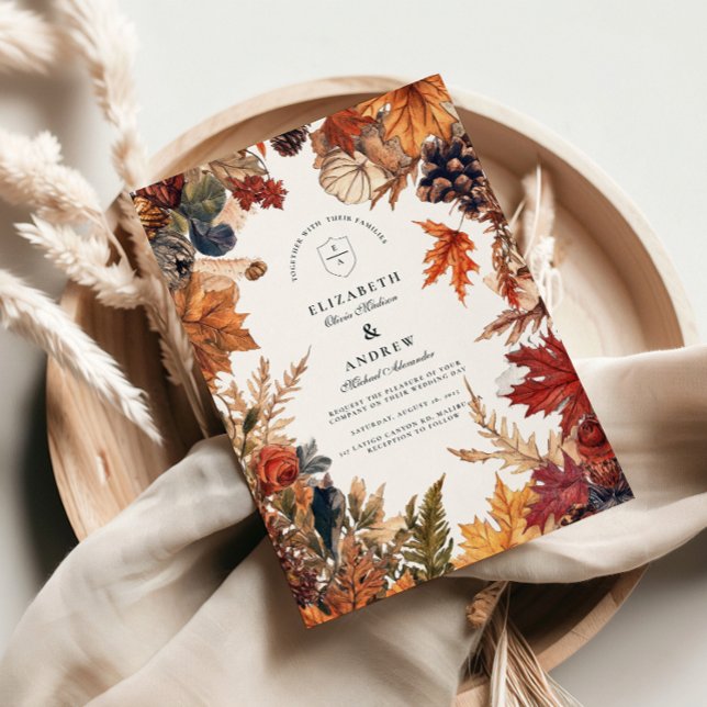 Rustikale Herbstlaub Hochzeit Einladung (Von Creator hochgeladen)