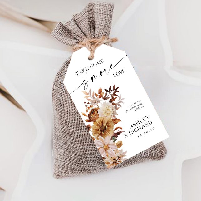 Rustikale Herbstlaub Hochzeit Geschenkanhänger (Von Creator hochgeladen)